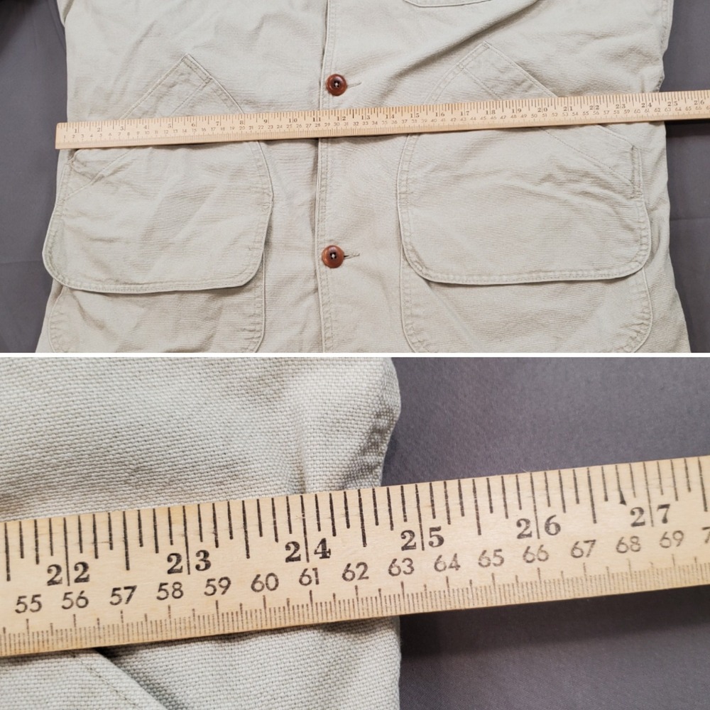 vtg LL‎ BEAN flannel primaloft lined canvas field coat L TALL barn chore jacket - Picture 9 of 14